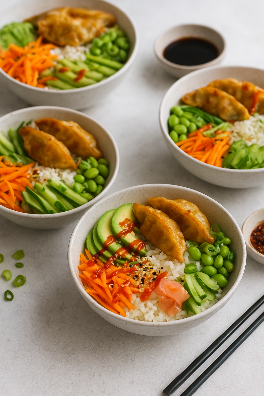 Gyoza poké bowl  image