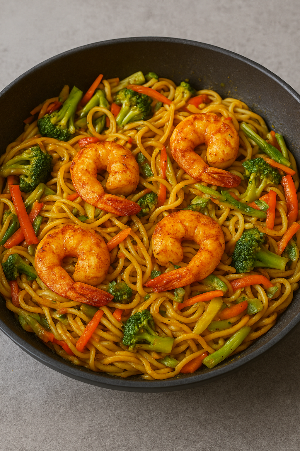Curry wok met scampi  image
