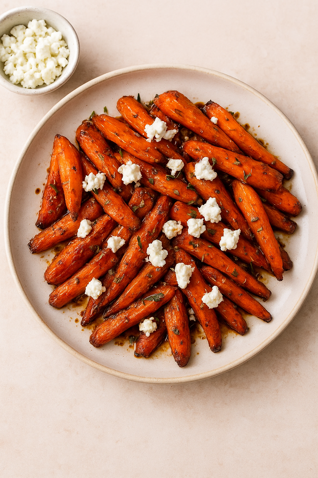Geroosterde wortels met honing-balsamico en geitenkaas image