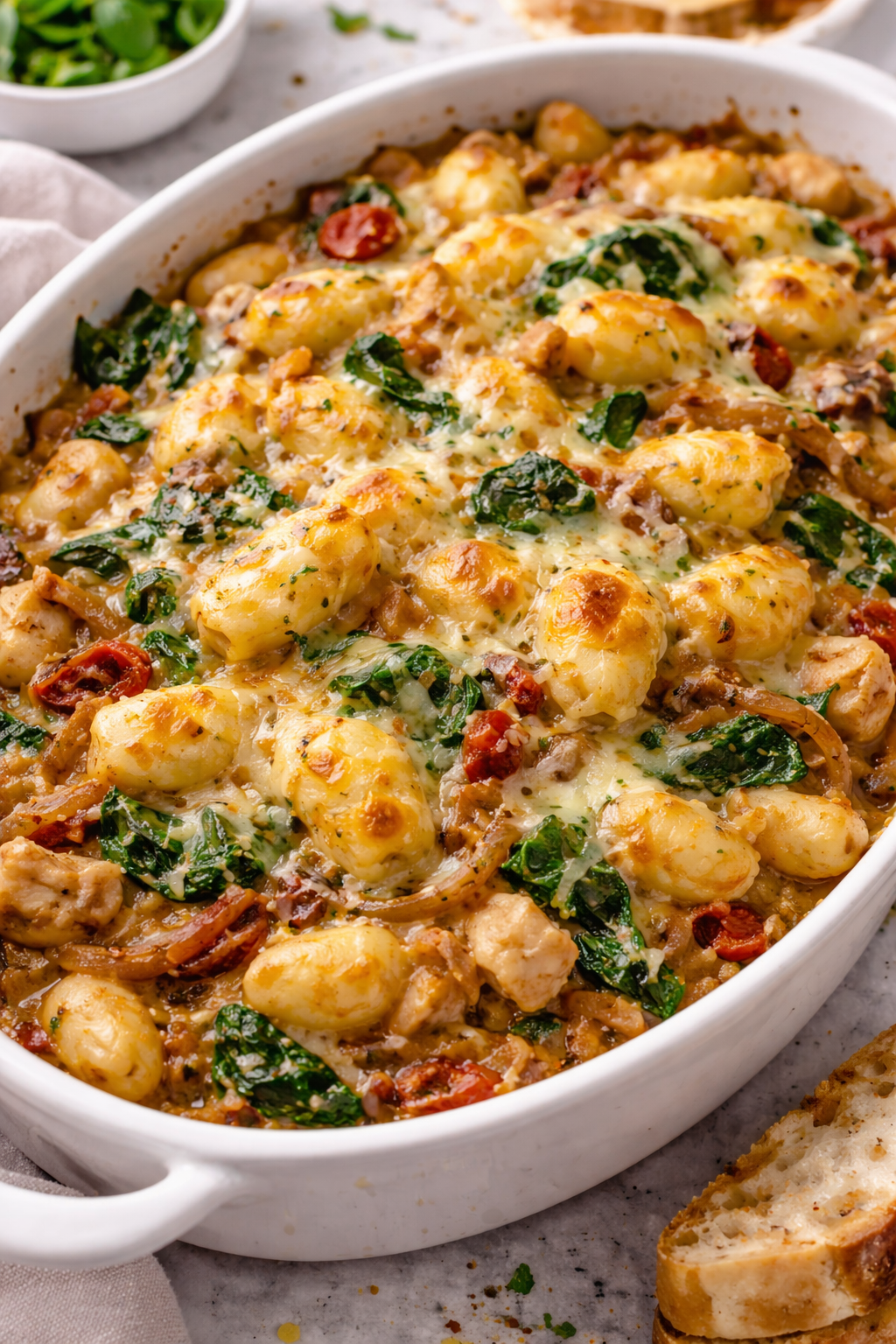 Gnocchi ovenschotel met gekarameliseerde ui en zongedroogde tomaat image